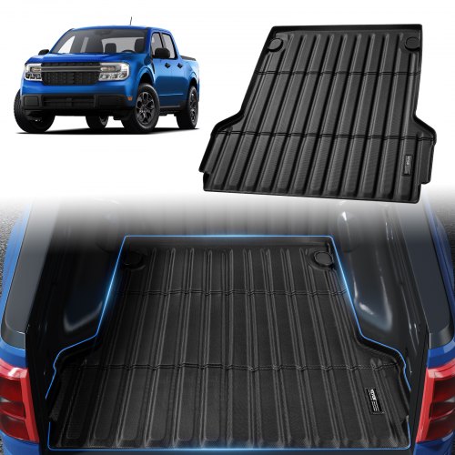 VEVOR Ladeflächenmatte für Lkw kompatibel mit Ford Maverick 2022-2024, TPE-Ladeflächenmatte für Lkw 1360 x 1355 x 45 mm Ladeflächen, Schwarz Leicht zu säubern dicke Matratze, Ideal für Transport