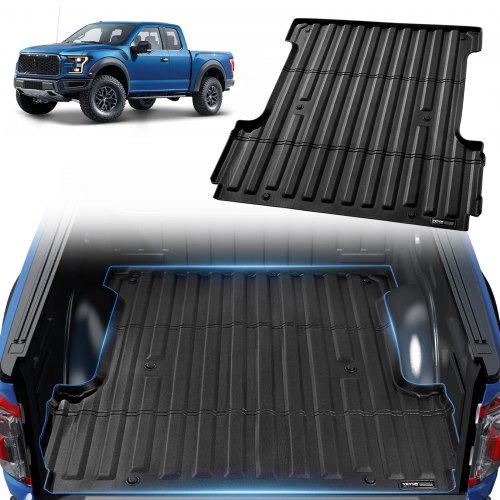 VEVOR Ladeflächenmatte für Lkw kompatibel mit Ford F-150 2015-2024, TPE-Ladeflächenmatte für Lkw 1680 x 1620 x 45 mm Ladeflächen, schwarze dicke Matratze, ideal für den Transport von Waren