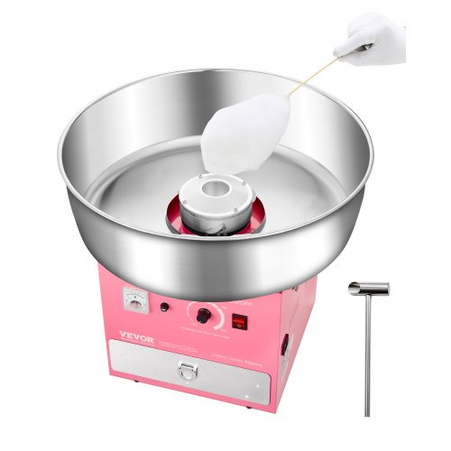VEVOR elektrische Zuckerwattemaschine kommerzielle Zuckerwattegeräte (1000 W) mit 52 cm Edelstahlschüssel & Zuckerlöffel & Schublade, perfekt für Kindergeburtstage Familienfeiern Partys Rosa TSDRMHTJFSWGMOD1VV2