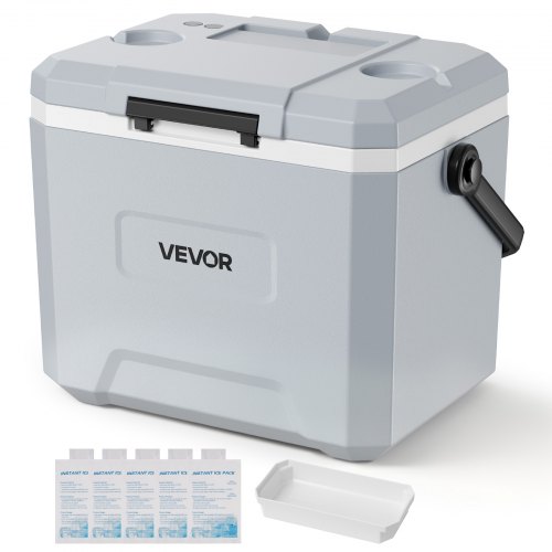 

VEVOR Kühlbox 22 L, Passiver Kühlbehälter, Hält den Inhalt 48 Stunden Lang Kühl, Isolierbox mit Eisspeicher & Robustem Griff, Coolbox ohne Strom, Ultraleicht für Camping, Konzerte & Sport