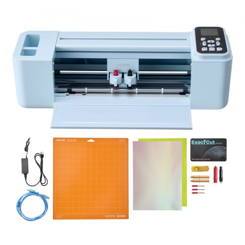 VEVOR Vinylschneidemaschine 30 cm, Schneideplotter/Plottermaschine mit Tastensteuerung & Touchscreen, Kompatibel mit Mac/Windows/Android/iOS, Vinylcutter für Bastelarbeiten, Karten & Wohnaccessoires