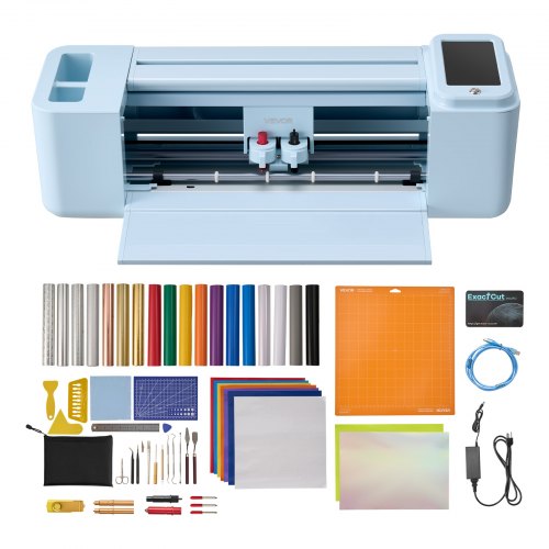VEVOR Vinylschneidemaschine 30 cm, Schneideplotter/Plottermaschine mit Touchscreen & Material- und Werkzeugsatz, Kompatibel mit Mac/Windows/Android/iOS, für Bastelarbeiten, Karten & Wohnaccessoires