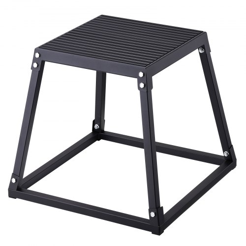 VEVOR Plyometrische Sprungbox, 458 mm Plyo-Box, Plyometrische Plattform Plyobox Schwarz, Rutschfeste Fitness-Übungs-Step-Up-Box für Heimtraining, Konditions-Krafttraining, Oberschenkel Trainieren