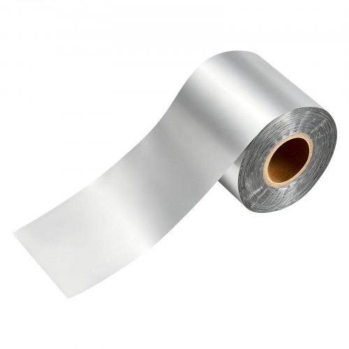 VEVOR Heißprägefolie 6 cm x 120 m Extra Lange Silberne Heißprägefolienrolle, Kompatibel mit der VEVOR Stanz- & Prägemaschine für Beheiztes Leder, Satte Farben, Feine Textur, für Papier Holz & Kunststoff