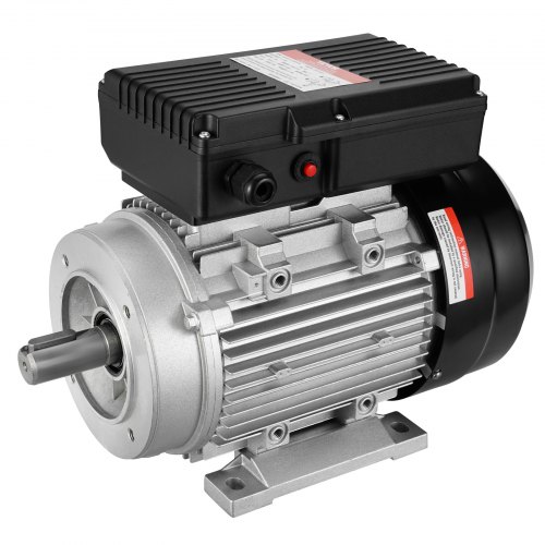 

VEVOR 1,1 kW Elektromotor 1400 U/min, AC 220~240 V 7,5 A, 90S, B34-Rahmen, Luftkompressormotor einphasig, 24 mm Keilwelle, Rechts-/Linkslauf für landwirtschaftliche Maschinen und allgemeine Geräte