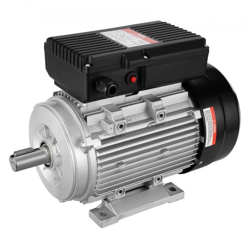 VEVOR 2,2 kW Elektromotor 2800 U/min, Wechselstrom 220-240 V, 13,8 A, 90 l, B3-Rahmen, Luftkompressormotor einphasig, 24 mm Keilwelle, Rechts-/Linkslauf für landwirtschaftliche Maschinen und allgemeine Geräte