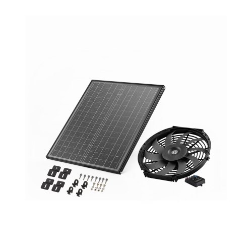 

VEVOR Solar Ventilator, Belüftung, Lüfter, Φ340x70 mm, Dachbodenabluftventilator mit einstellbarem Thermostat, Außengitter, 1300 CFM Luftstromkapazität, für Giebel, Dach, Garage, Werkstatt