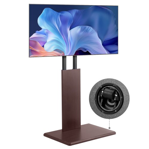 VEVOR Desktop TV-Ständer Fernsehständer für 812,8-1778 mm TVs bis zu 45 kg, ±15° Links-Rechts-Drehung & höhenverstellbare TV-Halterung für Ecke Schlafzimmer Wohnzimmer (max. 600 x 400 mm)