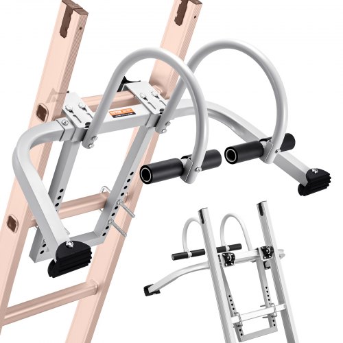 VEVOR Leiterstabilisator, 2-in-1-Abstandshalterhaken für Verlängerungswandleitern, Zubehör für Dachfirstleitern horizontal/vertikal, T-Stange mit Stahl-Gummi-Griff, schneller Zugang zu steilen Dächern