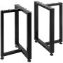 VEVOR Höhenverstellbare Füße Tragfähigkeit 800 kg für Möbel, Tischgestell Möbelwerkstatt 72x61 CM Beine für Tischplatte, Zwei Tischbeine aus Metall T-Form Schwarz