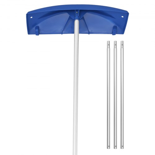 VEVOR Schneedachrechen, 60 cm Klinge aus PP, 118–555 mm verstellbarer Schneeschieber mit Rädern, Schneeräumwerkzeug mit rutschfestem Griff, Hausdachrechen zum Entfernen von Laub & Schnee
