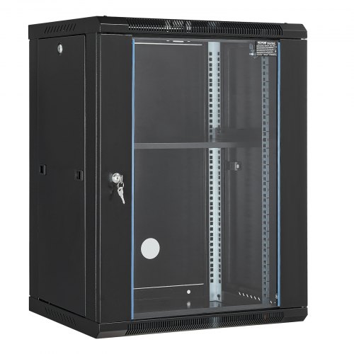 

VEVOR 15U Netzwerkschrank Serverschrank 457,2mm Wandgehäuse Server Rack Schwarz