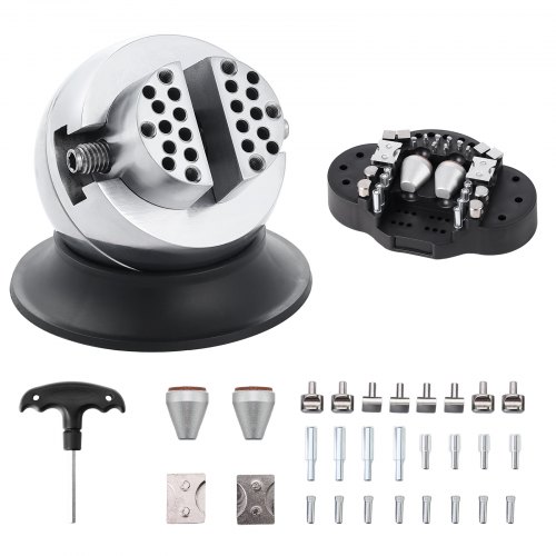 

VEVOR Block Ball Vise mit 30 PCs, Engraving Block Einstellgerät Durchmesser 78 mm, Block Ball Vise Engraving Diamanten Voller Satz, Ball Befestigung und Gummibasis (GRS)
