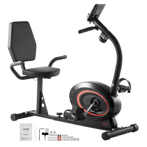 

VEVOR Liegeergometer Liege-Heimtrainer Liegerad für Erwachsene & Senioren, mit einstellbarem Magnetwiderstand für zu Hause, Trainingsrad mit bequemem Sitzkissen & LCD-Monitor & schwerem Schwungrad