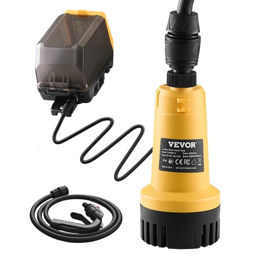 

VEVOR Kabellose Tauch-Wassertransferpumpe, 528GPH, tragbare Sumpfpumpe mit G3/4-Zoll-Gartenschlauch, kompatibel mit Dewalt 20V MAX-Akku (ohne Akku), elektrische Mehrzweckpumpe für Pool, Garten, Teich