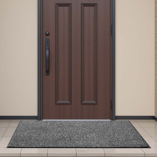 VEVOR Schmutzfangmatte, 1524x914 mm, Fußmatte für Innen & Außen, Sauberlaufmatte mit PVC-Rückseite, Türmatte, waschbarer Eingangsteppich für Flur, Eingangsbereich, Küche, Balkon, Garage, Grau