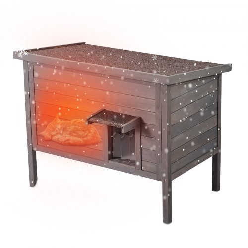 VEVOR Katzenhaus Katzenhöhle Katzen Hütte Holz Outdoor winterfest 870x535x690mm