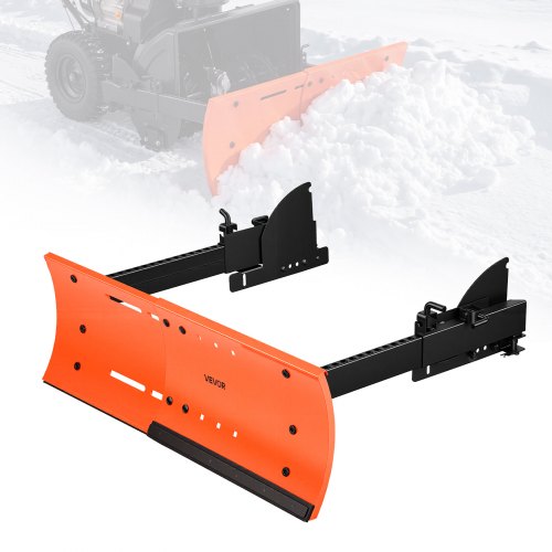 VEVOR Schneeschild 559-813mm Breitenverstellbarer Schneepflugaufsatz Orange, für Meisten Schneefräsen Geeignet, Zweibetriebsmodus, Abnehmbares, Kohlenstoffstahl-Räumschild, Effiziente Schneeräumung