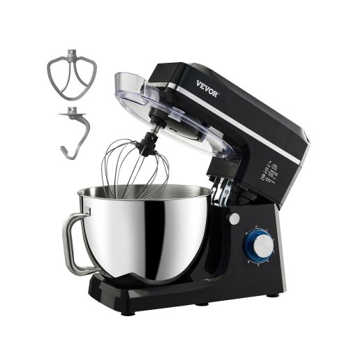 

VEVOR Küchenmaschine Elektrischer Teigmixer 7,84L 1400W Schwarz Standmixer