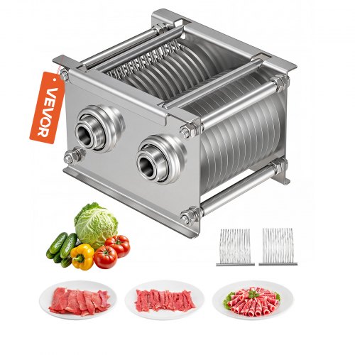 VEVOR Ersatzklingensatz für Modell 90 Aufschnittmaschine 7 mm Edelstahl, Austauschklinge für Gewerbliche Fleischschneider, Kammförmiges Klingen-Set Geeignet für Entbeintes Fleisch & Weiches Gemüse