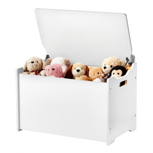 

VEVOR Kindersitzbank mit Stauraum Holzspielzeugkiste, Aufbewahrungsbank mit Rückenlehne & Sicherheitsscharnier, Aufbewahrungstruhe für Spielzimmer Wohnzimmer Eingangsbereich 597 x 368 x 545 mm weiß