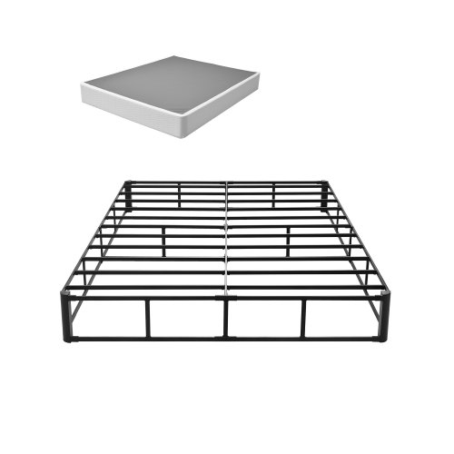 VEVOR Boxspringfedern Queensize-Bettrahmen mit waschbarem Stoffbezug, Metallrahmen für Queensize-Betten, 23 cm Matratzenunterlage, max. Gewichtskapazität von 1587 kg (2010 x 1515 x 230 mm)