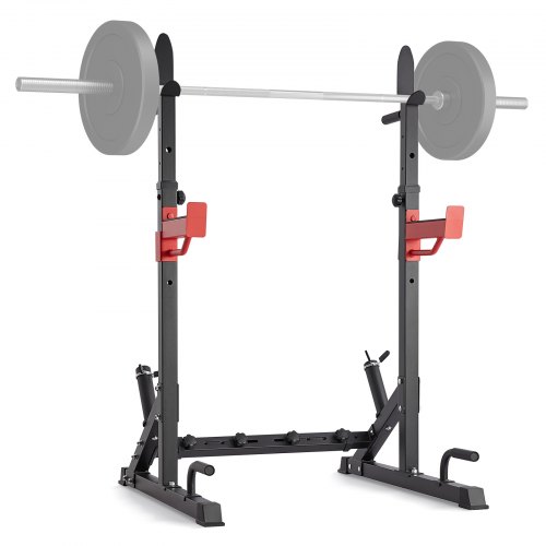 

VEVOR Squat Stand Power Rack, multifunktionaler Langhantelständer mit Haken, Aufbewahrungsaufsatz für Hantelscheiben, verstellbare freie Bankdrückständer, maximale Belastung 600 Pfund, Stahl-Übungs-Sq