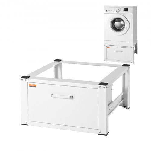

VEVOR Wäscheständer, 711,2 x 685,8 x 363,22 mm, Standplattform für Waschmaschine und Trockner, universelle Passform, 299,4 kg Kapazität, robuste, Basis für Waschmaschine