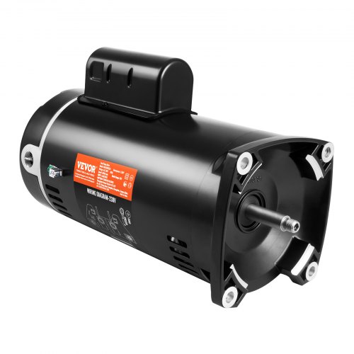 

VEVOR 2 PS Pool-Pumpenmotor, 56Y Rahmen, 230V (7,8 Ampere) 3450 U/min, 60Hz, 1,3 Betriebsfaktor, 50μF/250V Kondensator, Linksdrehung Vierkantflansch Ersatzmotor