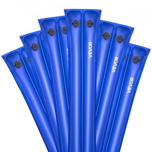 VEVOR Pool Beschwerungssack, 6 Packungen à 238 cm, 0,4 mm dicke PVC-Säcke mit Gewichten mit auslaufsicherem Schraubverschluss, Wassersäcke zur Befestigung von Poolabdeckungen im Winter, blau