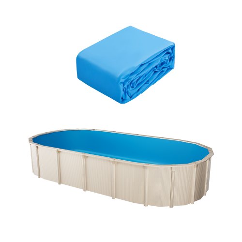 

VEVOR Ovale Poolfolie, 730x375x147 cm, Innenfolie, Ersatzfolie, Innenhülle, Schwimmbadfolie Folie aus Vinyl in Standardstärke, verschleißfest, für Aufstellpools mit 132 cm hohen Wänden, einfarbig
