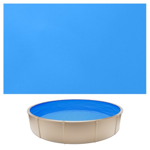 VEVOR Poolinnenfolie 3,6 m, Poolfolie für 90 cm Wandhöhe, Ersatzfolie aus PVC, Innenhülle 0,4 mm Stärke, Schwimmbadfolie Überlappend, Austauschfolie, Geeignet für Oberirdische Pools, Blau