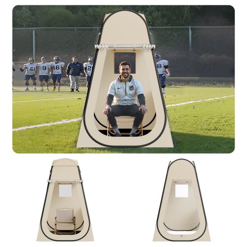 VEVOR Sportzelt, 1200 x 1200 x 1900 mm, Pop-up-Zelt für 1 Person, Zelt für den Außenbereich mit Bodenmatte und Abdeckung, Campingunterstand für Veranstaltungen, Angeln, Jubeln