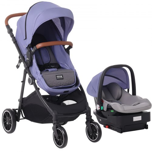 

VEVOR 3in1 Kinderwagen Kinderbuggy Reisebuggy Buggy Autositz Hellblau&Schwarz