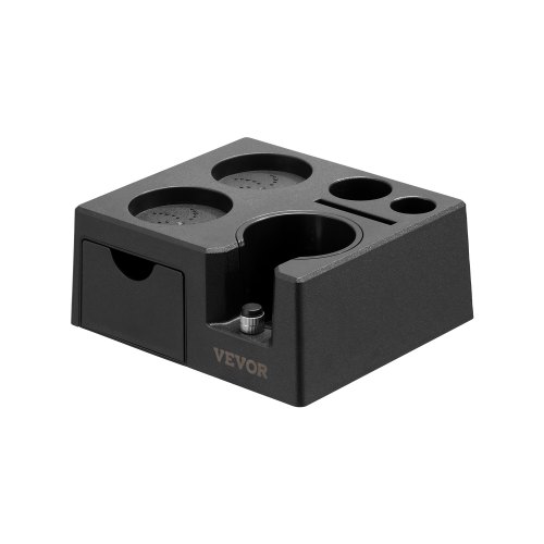

VEVOR Espresso-Stampfstation aus ABS, 7 in 1 Multifunktionale Stampfstation mit abnehmbarem Schlitz, Espresso-Abklopfbehälter mit rutschfester Basis, passend für 51-58 mm Griffe Schwarz