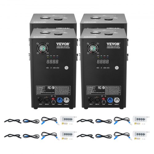 

VEVOR 4x Funkenmaschine 700 W Pyrotechnikmaschine Aluminiumlegierung Feuerwerksmaschine DMX Controller Einstellbar 2–5m Cold Spark Machine 7 min pro Nachladen Ideal für Hochzeit, DJ Show, Partys