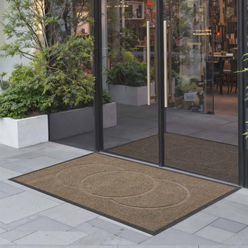 

VEVOR Schmutzfangmatte, 1194 x 813 mm, Fußmatte für drinnen & draußen, 7 mm dicke Sauberlaufmatte, stilvolle Türmatte mit TPE-Rückseite, waschbarer Eingangsteppich für Flur, Balkon, Garage, Braun