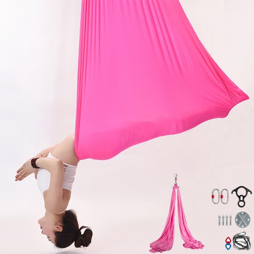 Aerial Silks Fabric Luft Yoga Seidenset Yoga Hängematte Lufttanz Rosa 10x2.8M