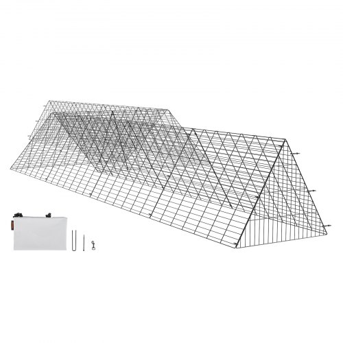 

VEVOR Hühnertunnel, 729 x 200 x 61,5 cm Hühnerstall für den Hof, tragbare Freilaufgehege für draußen mit Eckrahmen, 2 Sets, geeignet für Hühner, Enten, Kaninchen