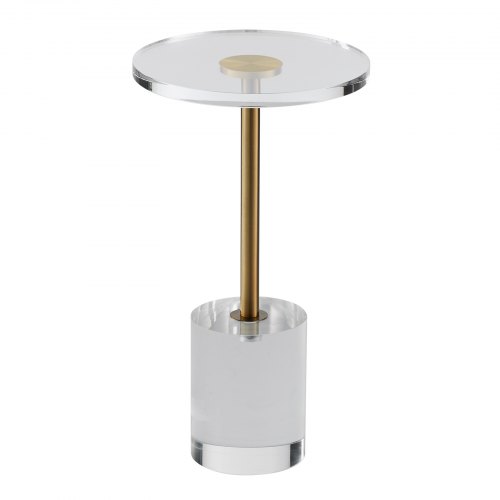 

VEVOR Durchsichtiger Acryl-Beistelltisch, Acryl-Beistelltisch mit Solider Basis, φ302 x 20 mm Runde Tischplatte, 543 mm Hoch, für Kaffee, Getränke, Essen, Snacks, Geeignet für Wohnzimmer, Esszimmer