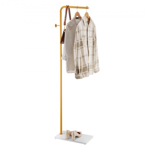 

VEVOR Garderobenständer, 450 x 250 x 1700 mm, Kleiderständer mit Quarzsteinsockel und 3 runden Haken, Jackenständer für Eingangsbereich, Wohnzimmer, Haltestange für Mäntel, Hüte, Taschen