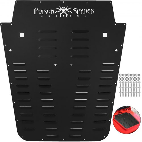 VEVOR Belüftete Motorhaube schwarz pulverbeschichtet Front Liner für 2013-2017 Jeep Wrangler JK