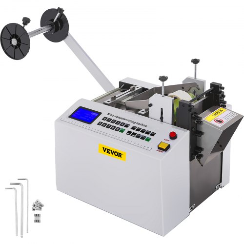 VEVOR YS-100 Schrumpfschlauch-Schlauchschneider 350 W Rohr-Rohr-Schneidemaschine Rohr-PVC-Breite100 MM, Automatischer Kabel-Rohrschneider PVC-Rohrschneider für PVC-Schrumpfschlauch
