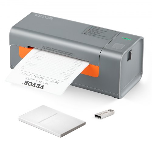 VEVOR Etikettendrucker 40-108 mm Labeldrucker Thermodrucker 203 Dpi Etikettendrucker 150 mm/s Versandetiketten Drucker Thermo-Direkt Etikettendruckgerät Usb