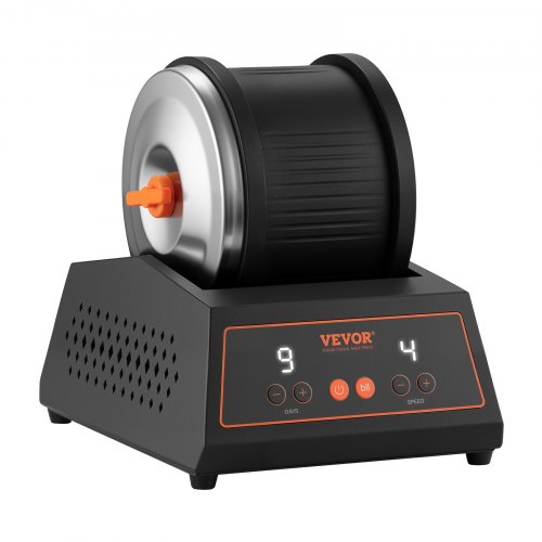 VEVOR elektrische Poliermaschine Steinpolierer 1,81 kg belastbar, 4 Drehzahlstufen, Steinpolierset mit 9-Tage-Poliertimer & intuitivem Bedienfeld & Überlastungsschutz & Adapter, Schwarz