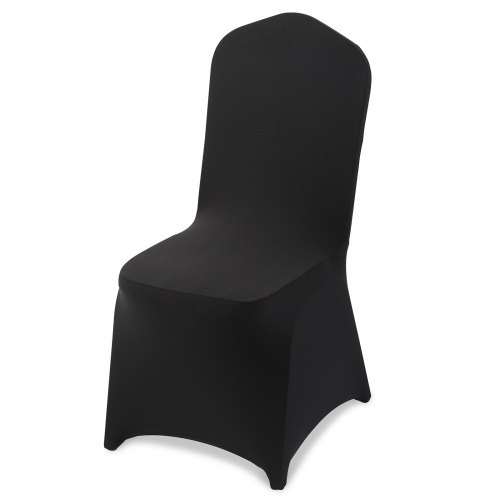 VEVOR Stuhlhussen Stuhlbezug 150 Stk. waschbarer & abnehmbarer Stuhlüberzug aus Polyester-Spandex für Hochzeitsfeiern Esszimmerbankette Restaurant, passend für Stühle (51 x 45 x 95 cm) Schwarz