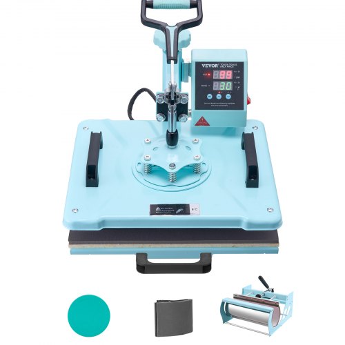 

VEVOR Hitzepresse, 12 x 15 Zoll, 5-in-1-Wärmeübertragungsmaschine mit 30-oz-Tumbler-Presse, 360° wegschwenkbares T-Shirt-Pressen, digitale präzise Steuerung, für T-Shirts/Tassen/Hüte/Teller, grün