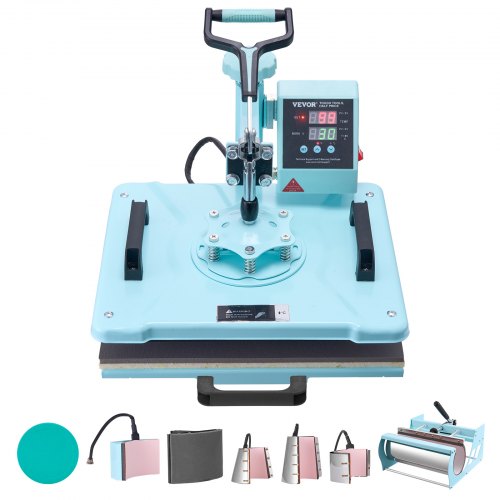 

VEVOR Hitzepresse Transferpresse 30x38cm 8 in 1 Tumbler Presse T-Shirts Blau