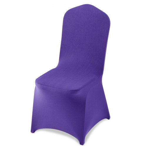 VEVOR Stuhlhussen Stuhlbezug 50 Stk. waschbarer & abnehmbarer Stuhlüberzug aus Polyester-Spandex für Hochzeitsfeiern Esszimmerbankette Restaurant, passend für Stühle (51 x 45 x 95 cm) Violett