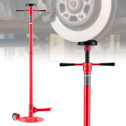 

VEVOR Unterhub-Stützständer 1 t Rollbar, Höhenverstellbarer (1320–2033 mm) Wagenheberständer mit Kugelgelagertem Drehgriff & Pedal, zur Unterstützung von Fahrzeugkomponenten Autoreparatur